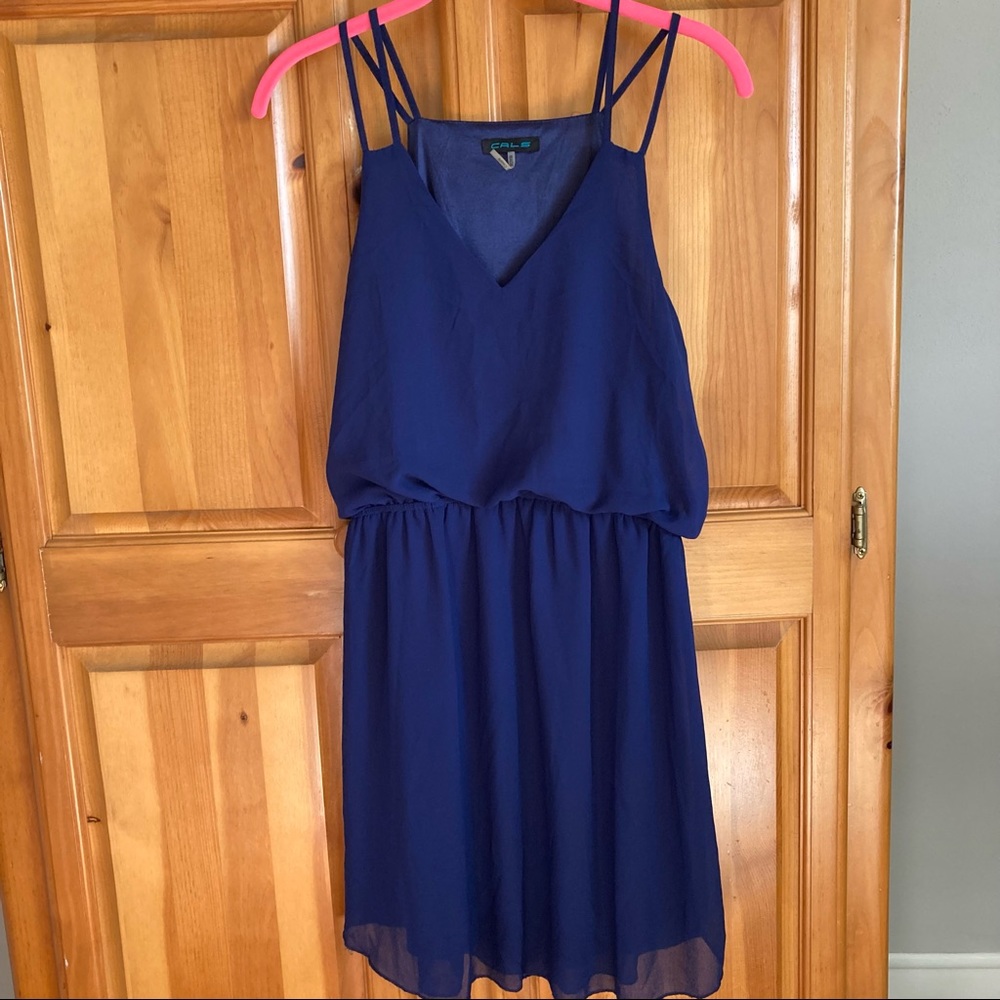 CALS Flowy V-Neck Mini Dress